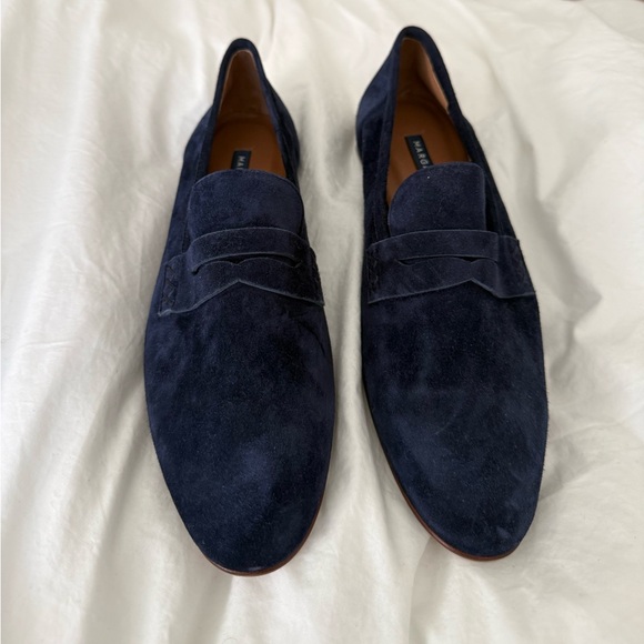 Margaux Penny Suede Navy Deep Blue Loafers | New | 41W - Picture 6 of 13